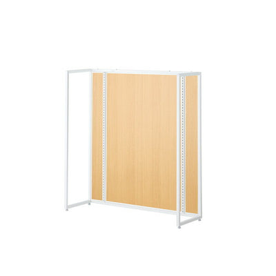 店舗用品システム什器UR120中央片面タイプ本体ホワイトエクリュパネル付きの商品画像