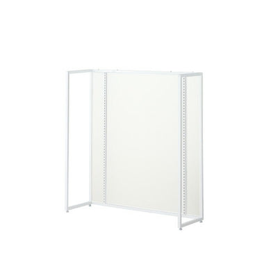 店舗用品システム什器UR120中央片面タイプ本体ホワイトホワイトパネル付きの商品画像