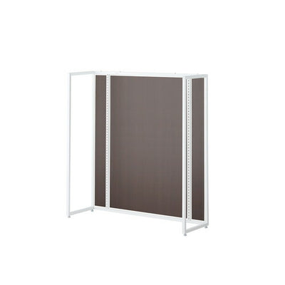 店舗用品システム什器UR120中央片面タイプ本体ホワイトダークブラウンパネル付きの商品画像