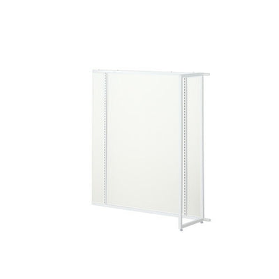 店舗用品システム什器UR中央片面タイプW120×H135cm連結タイプホワイト選べる5タイプホワイトパネル付きの商品画像