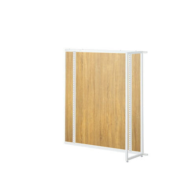 店舗用品システム什器UR中央片面タイプW120×H135cm連結タイプホワイト選べる5タイプラスティック柄パネル付きの商品画像