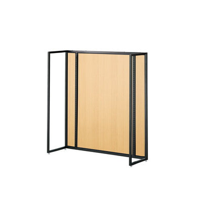 店舗用品システム什器UR120中央片面タイプ本体ブラックエクリュパネル付きの商品画像