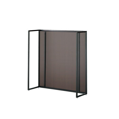 店舗用品システム什器UR120中央片面タイプ本体ブラックダークブラウンパネル付きの商品画像