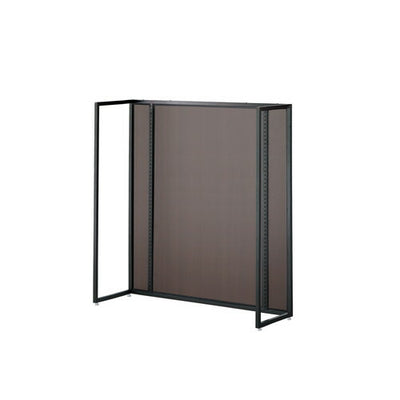 店舗用品システム什器UR120中央片面タイプ本体ブラックダークブラウンパネル付きの商品画像