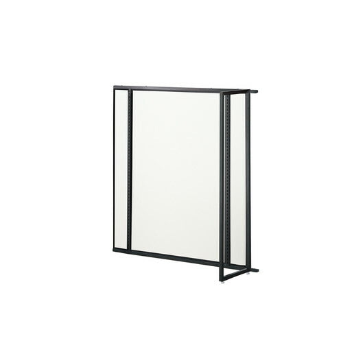 店舗用品システム什器UR中央片面タイプW120×H135cm連結タイプブラック選べる5タイプホワイトパネル付きの商品画像