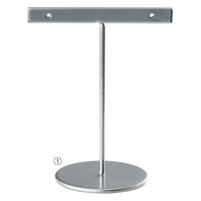 店舗用品演出用品アクセサリーミニスタンドT字型小シルバーの商品画像