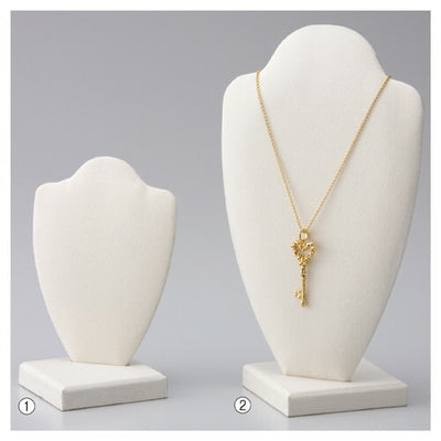 店舗用品演出用品ネックレススタンドオフホワイト大の商品画像