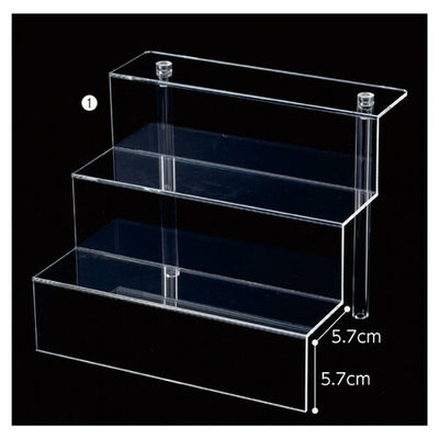 店舗用品演出用品透明アクリル3段ディスプレイ小の商品画像