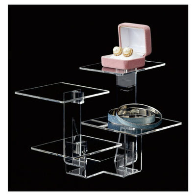 店舗用品演出用品透明アクリル4段ディスプレイ4段の商品画像