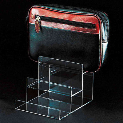 店舗用品演出用品透明アクリル3段バッグ立て大の商品画像