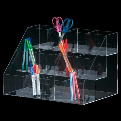 店舗用品演出用品透明アクリル小物ボックス(長物用)W45cm4列3段の商品画像