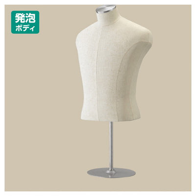 店舗用品ディスプレイ用品紳士芯地張卓上トルソーM芯地張の商品画像