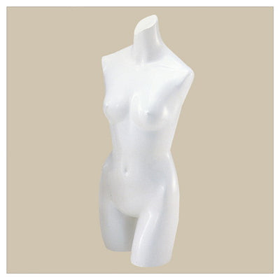 店舗用品ディスプレイ用品婦人卓上トルソー白ラッカーの商品画像