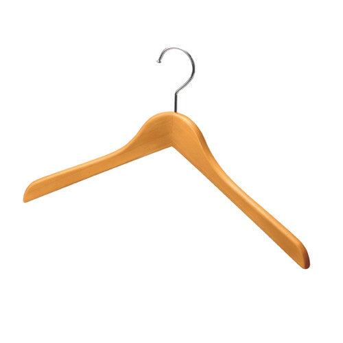 店舗用品ディスプレイ用品木製ハンガーナチュラル屈折型W42cmの商品画像