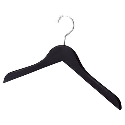 店舗用品ディスプレイ用品木製ハンガーブラック平型W38cmの商品画像
