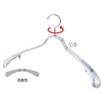 店舗用品ディスプレイ用品スチール製ハンガー(丸型)W38cmクロームの商品画像