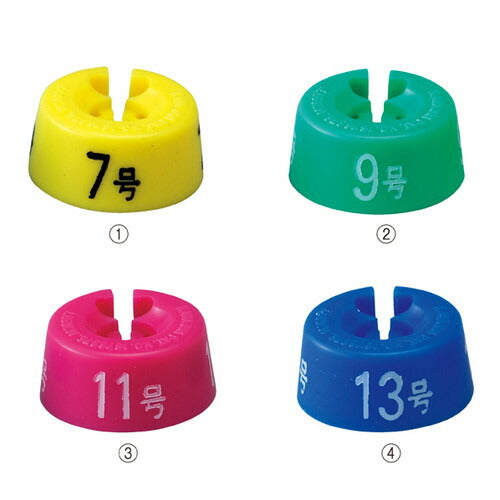 店舗用品ディスプレイ用品サイズチップ婦人服用9号緑の商品画像