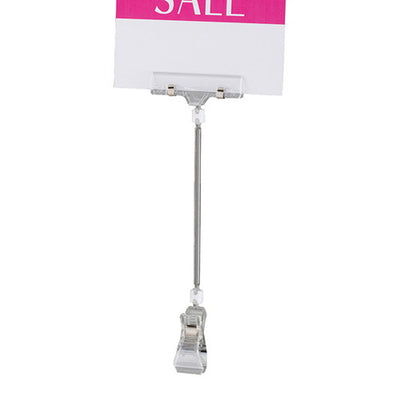 店舗用品サイン・掲示用品カードクリップクリアH21cmの商品画像