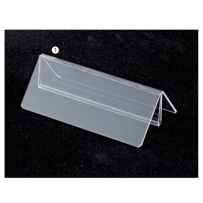 店舗用品サイン・掲示用品PETクリップスタンドカード立て大半透明【10個】の商品画像