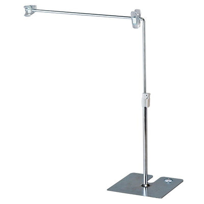 店舗用品店舗什器L型ポップスタンドクロームメッキの商品画像