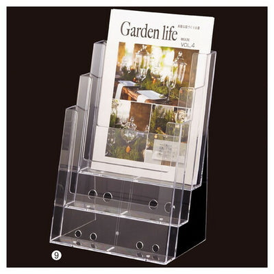 店舗用品サイン・掲示用品多段式パンフレットスタンドA4タテ3段の商品画像