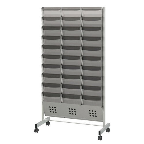 店舗用品サイン・掲示用品カタログスタンドA410段キャスター付き3列の商品画像