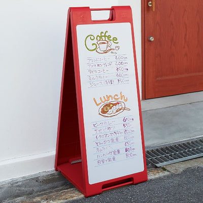 店舗用品サイン・掲示用品両面スタンドサイン(両面仕様)マーカー用ホワイト/レッドの商品画像
