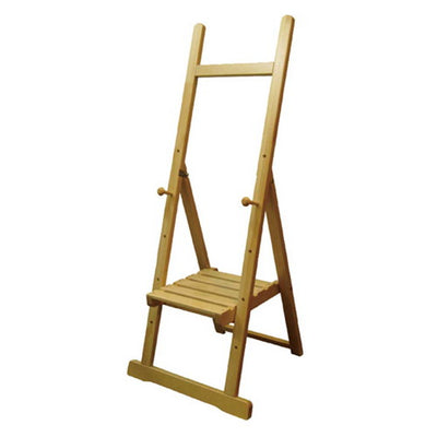 店舗用品サイン・掲示用品棚付き木製イーゼルH型ナチュラルの商品画像