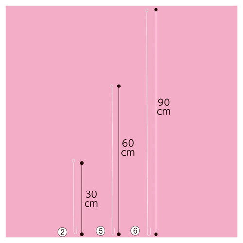 店舗用品販促用品ステンレスワイヤーフック/吊り下げ金具50cm【10本】の商品画像