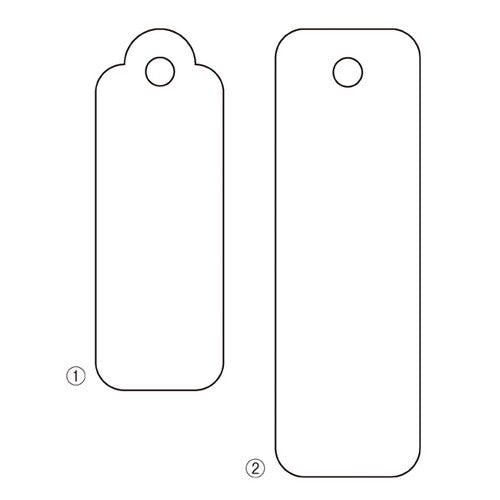 店舗用品販促用品小物用さげ札(色糸付き)1×3.1cmの商品画像
