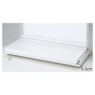 店舗用品システム什器幕板付きステージW90cmホワイト/BR50用D40cmの商品画像