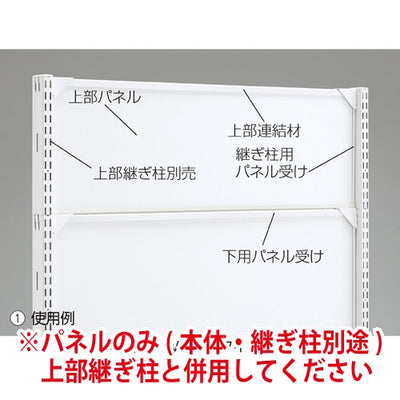 店舗用品システム什器上部パネルW90cmホワイト/BR50用H30cmの商品画像