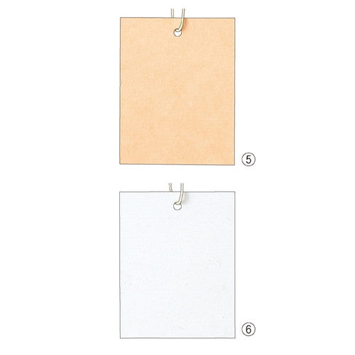 店舗用品販促用品さげ札再生紙(生成糸付き)4×5.1cmクリーム【500枚】の商品画像
