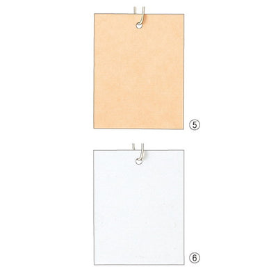 店舗用品販促用品さげ札再生紙(生成糸付き)4×5.1cmホワイト【500枚】の商品画像