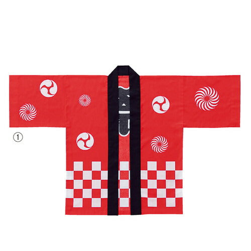店舗用品販促用品祭ハッピ青Mの商品画像