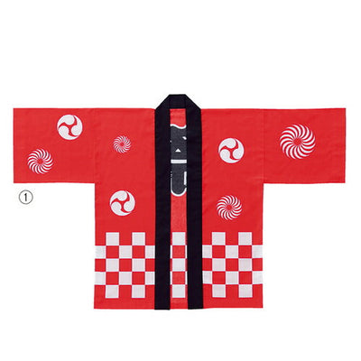 店舗用品販促用品祭ハッピ青Lの商品画像