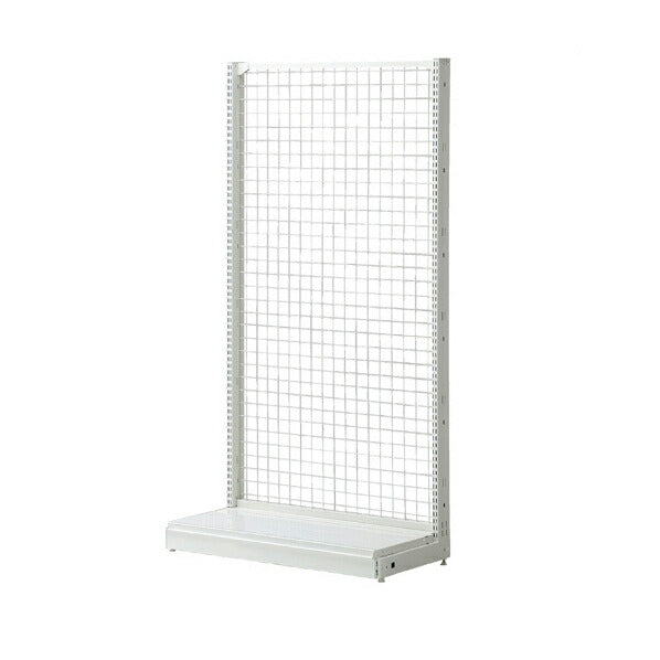 店舗用品システム什器KS片面ネットタイプW120cm本体ホワイトH150cmの商品画像