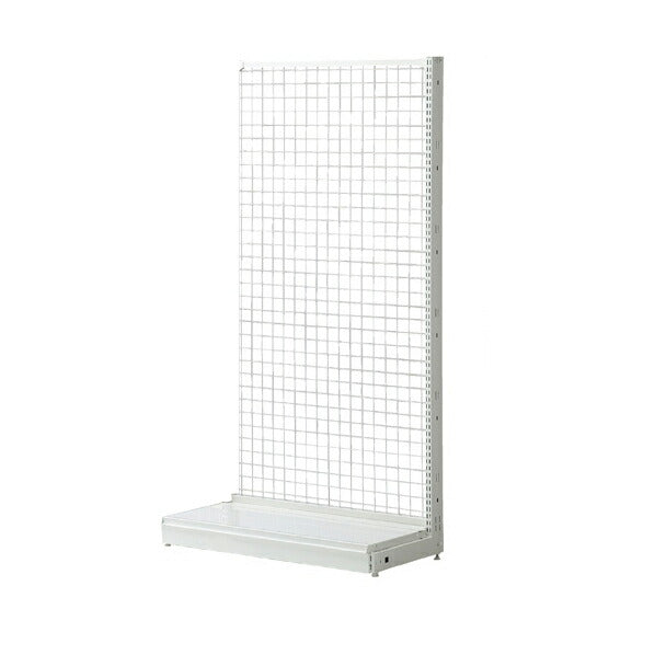 店舗用品システム什器KS片面ネットタイプW90cm連結タイプホワイトH150cmの商品画像