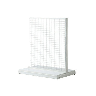 店舗用品システム什器KZ両面ネットタイプW90cm連結タイプホワイトH165cmの商品画像