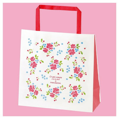 店舗用品ラッピング用品手提げ紙袋ローズガーデン26×10×23cmの商品画像