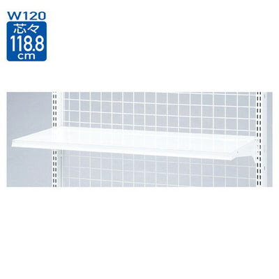 店舗用品システム什器スチール棚セット3段可変式KS/KZホワイト用W120cmタイプD50cmの商品画像