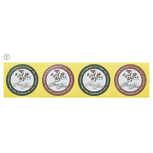 店舗用品ラッピング用品ロールシール円型500枚フラワーの商品画像