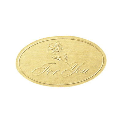 店舗用品ラッピング用品ロールシールメタリック中ゴールドの商品画像