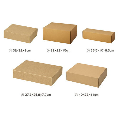店舗用品ラッピング用品組立式ナチュラルボックス10枚37.3×25.8×7.7cmの商品画像