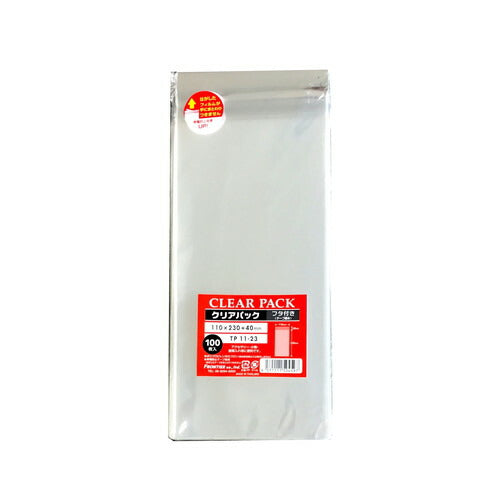 店舗用品ラッピング用品クリアパックOPP透明袋(テープ付き)11×23cmの商品画像