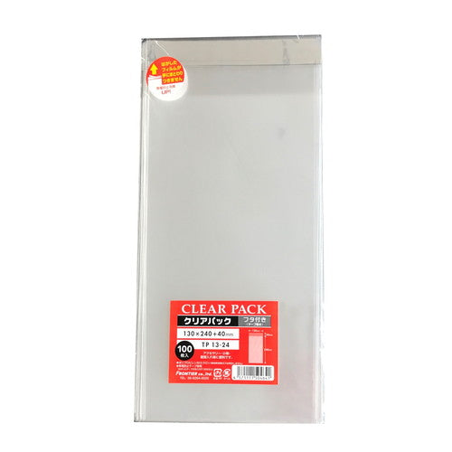 店舗用品ラッピング用品クリアパックOPP透明袋(テープ付き)13×24cmの商品画像