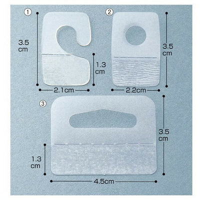 店舗用品ラッピング用品陳列フックシールワンタッチハンガーW2.1×H3.5cmの商品画像
