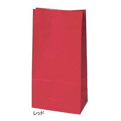店舗用品ラッピング用品カラー無地レッド角底紙袋13×8×23.5cmの商品画像