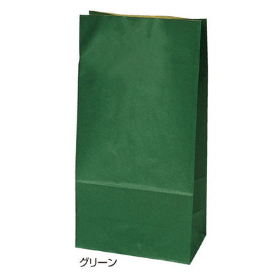店舗用品ラッピング用品カラー無地グリーン角底紙袋18×10.5×35cmの商品画像