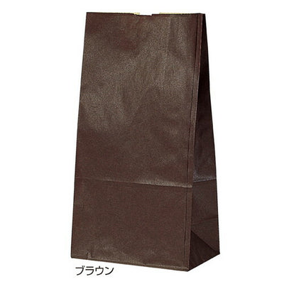 店舗用品ラッピング用品カラー無地ブラウン角底紙袋18×10.5×35cmの商品画像